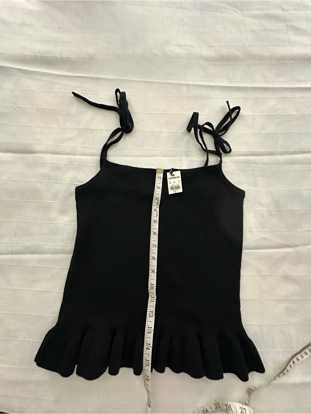 Express NWT Black Knit Ruffle Skirt Set - Picture 11 of 11